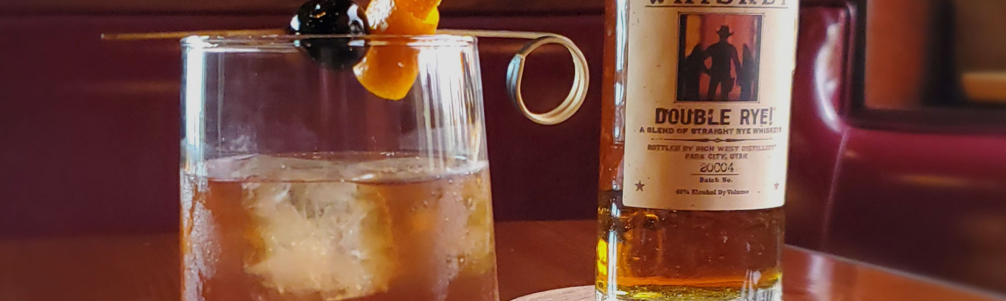 A rye old fashioned on the bar at The Back Abbey